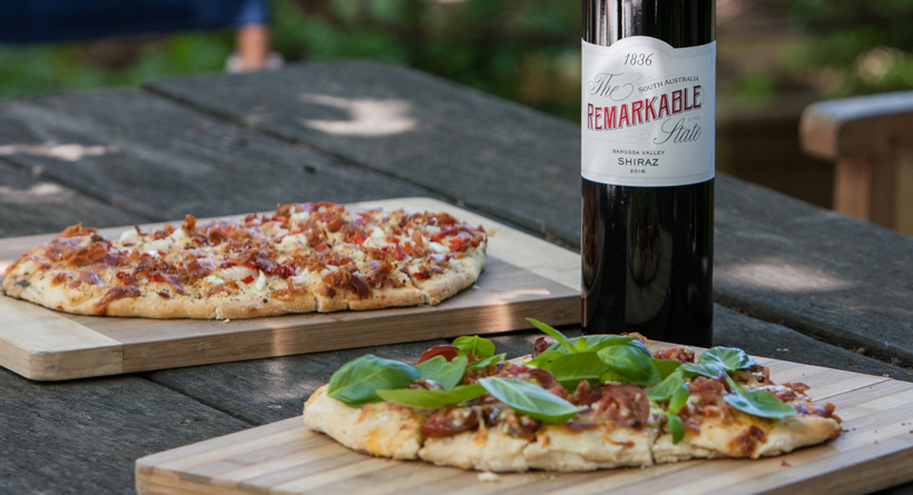 The Remarkable State pizza and wine